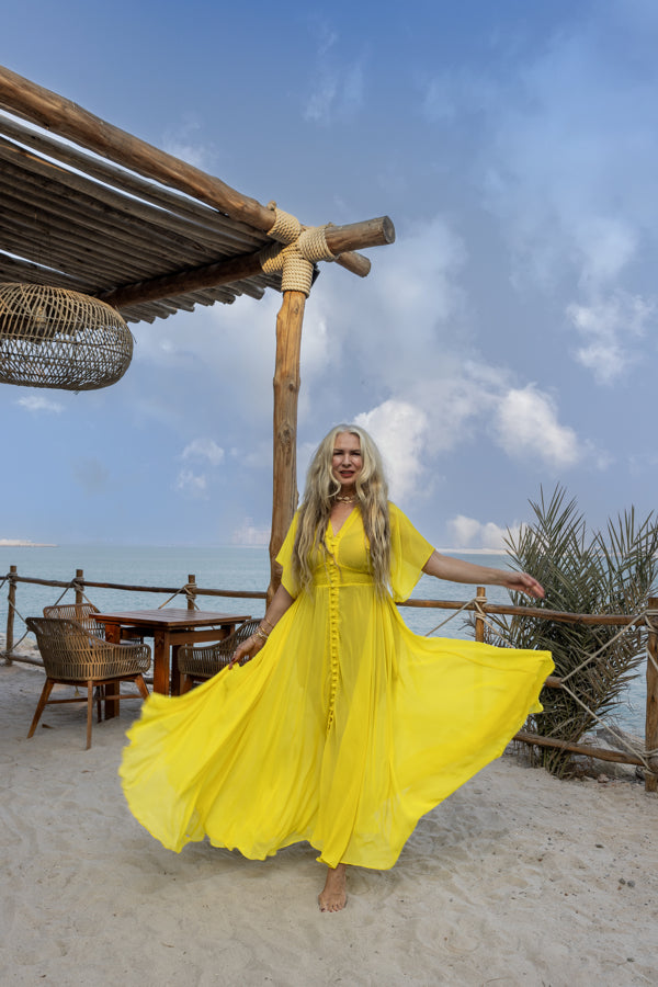 Canary yellow maxi