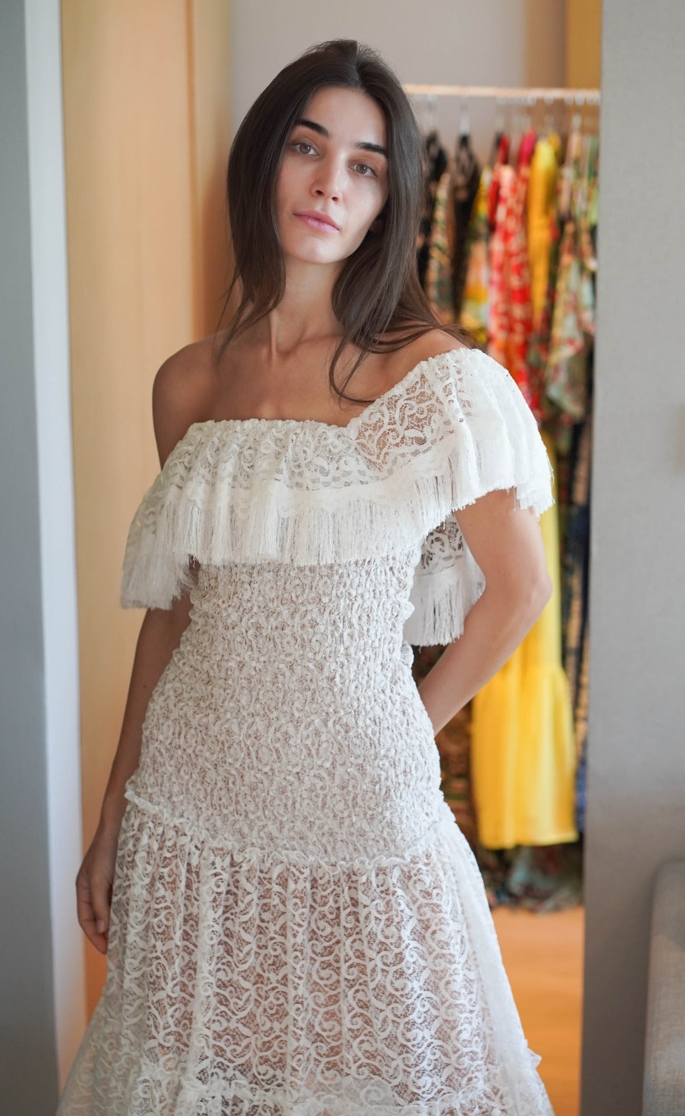 White lace Ruth dress