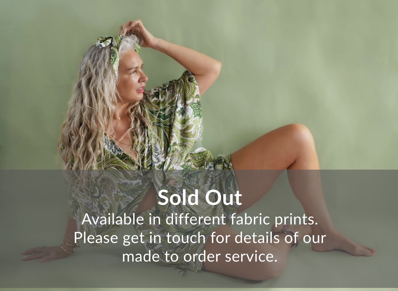 Island Life Christine Shirt - Green Paisley