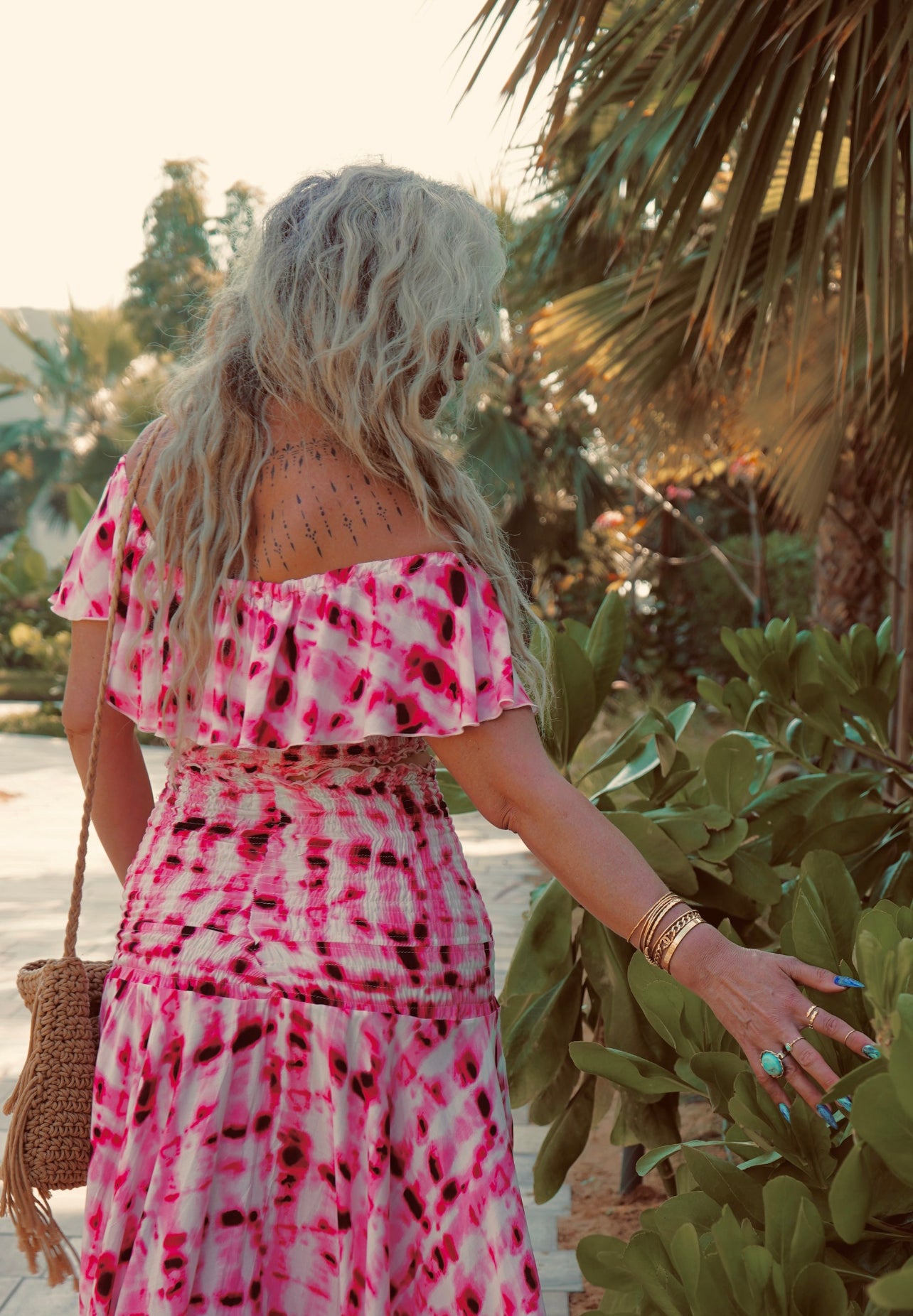 Butterfly top - Magenta Tie Dye