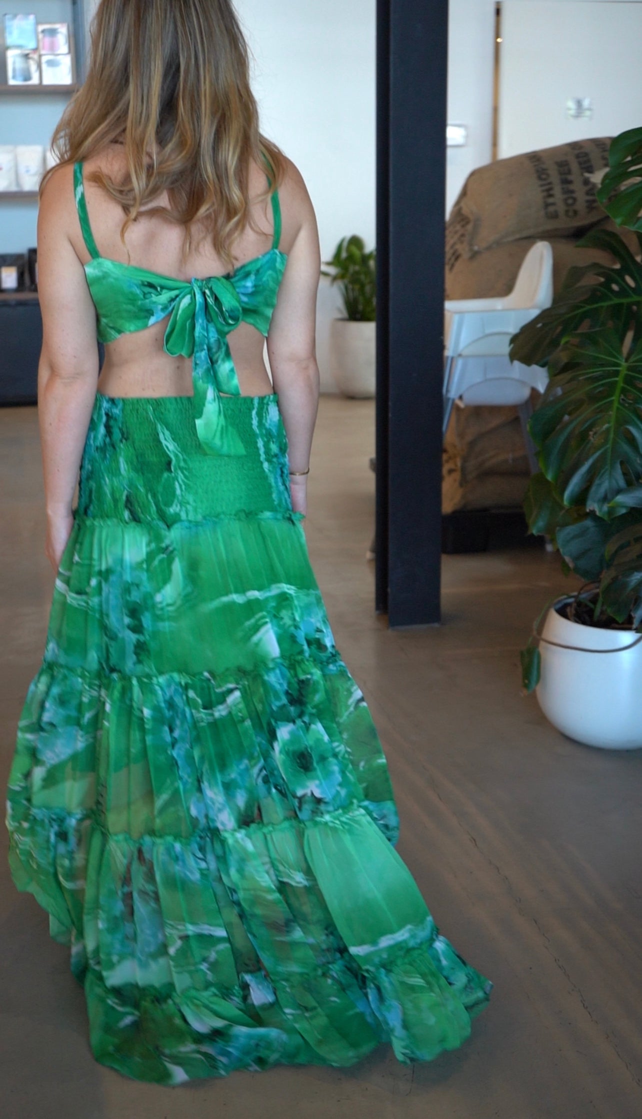 Green goddess tube dress/skirt