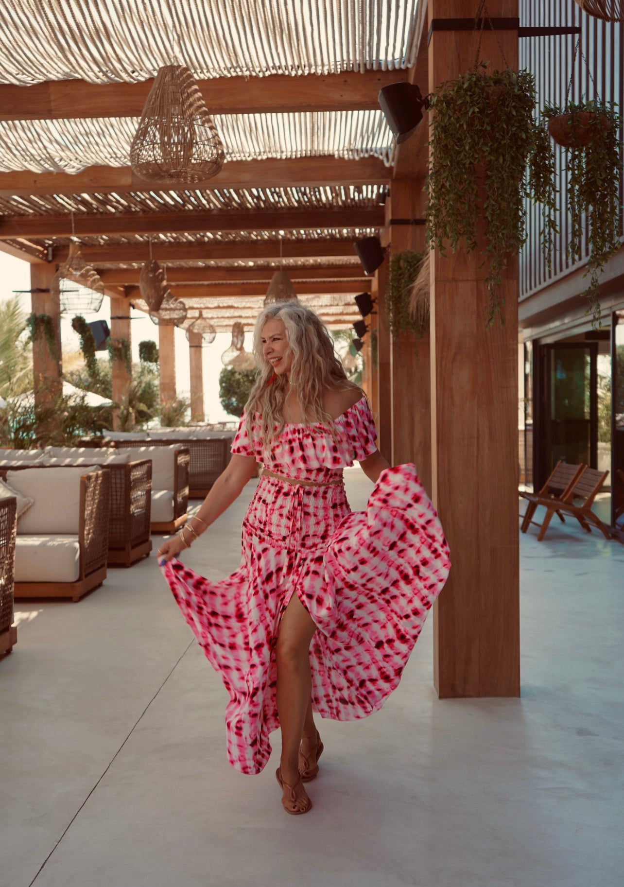 Butterfly skirt/dress - Magenta Tie Dye