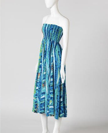 Blue Water Melon Printed Dress