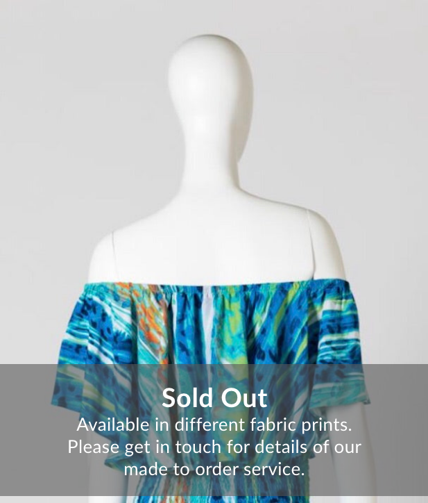 Blue water melon print top