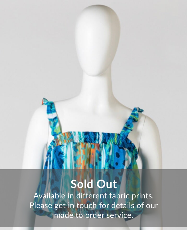 Blue water melon print vest