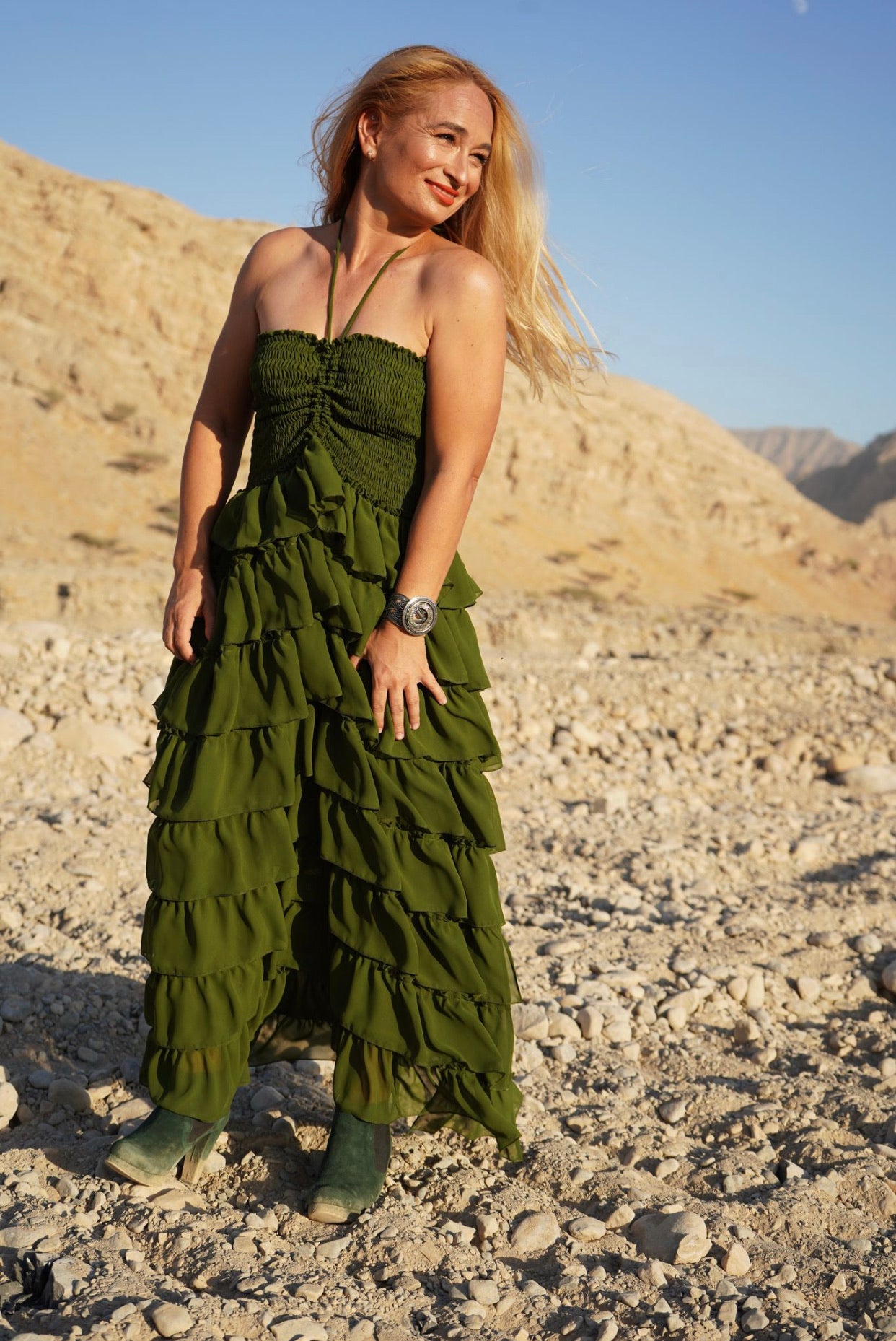 Liza Rara Midi Dress in Mother Earth