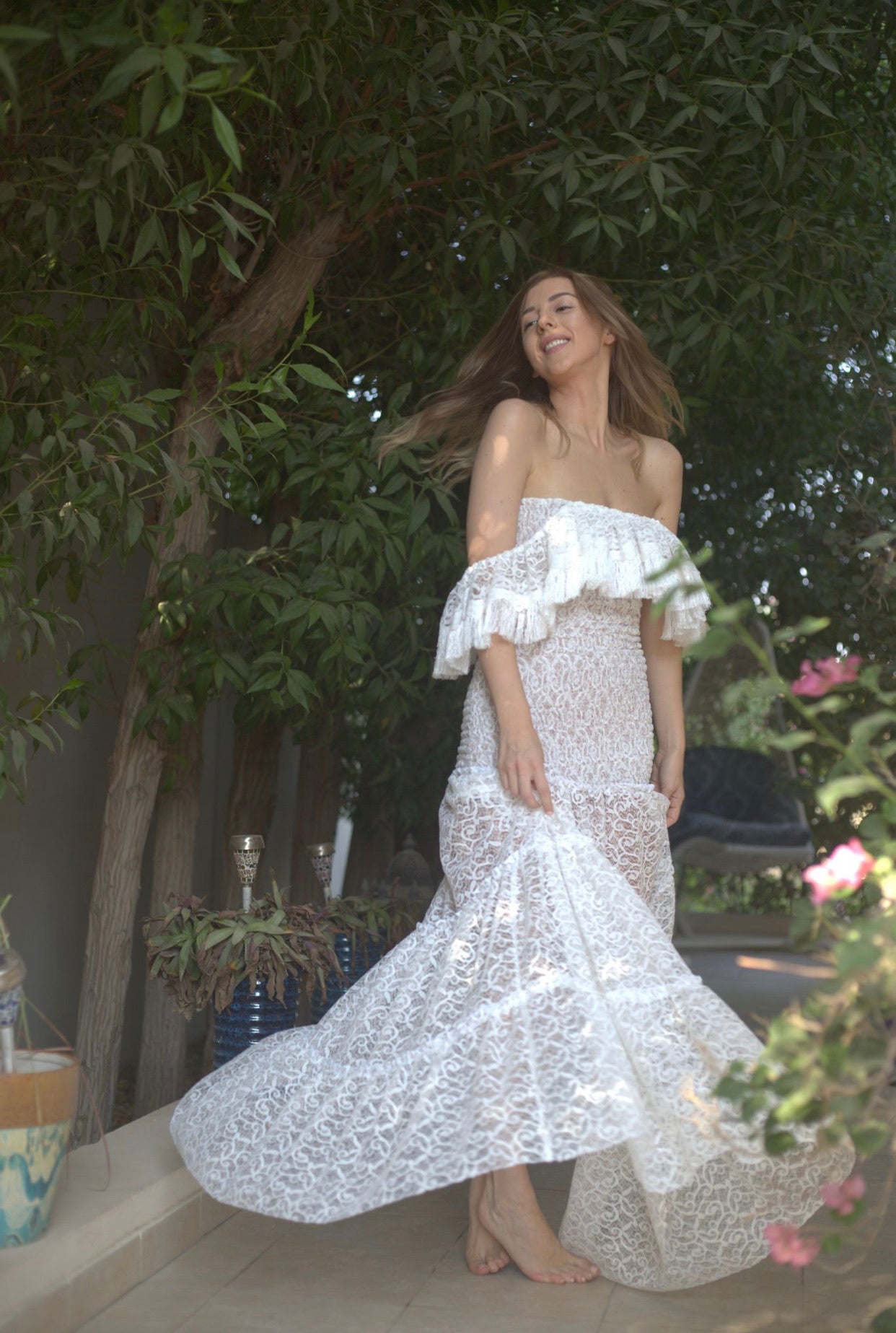 White lace Ruth dress