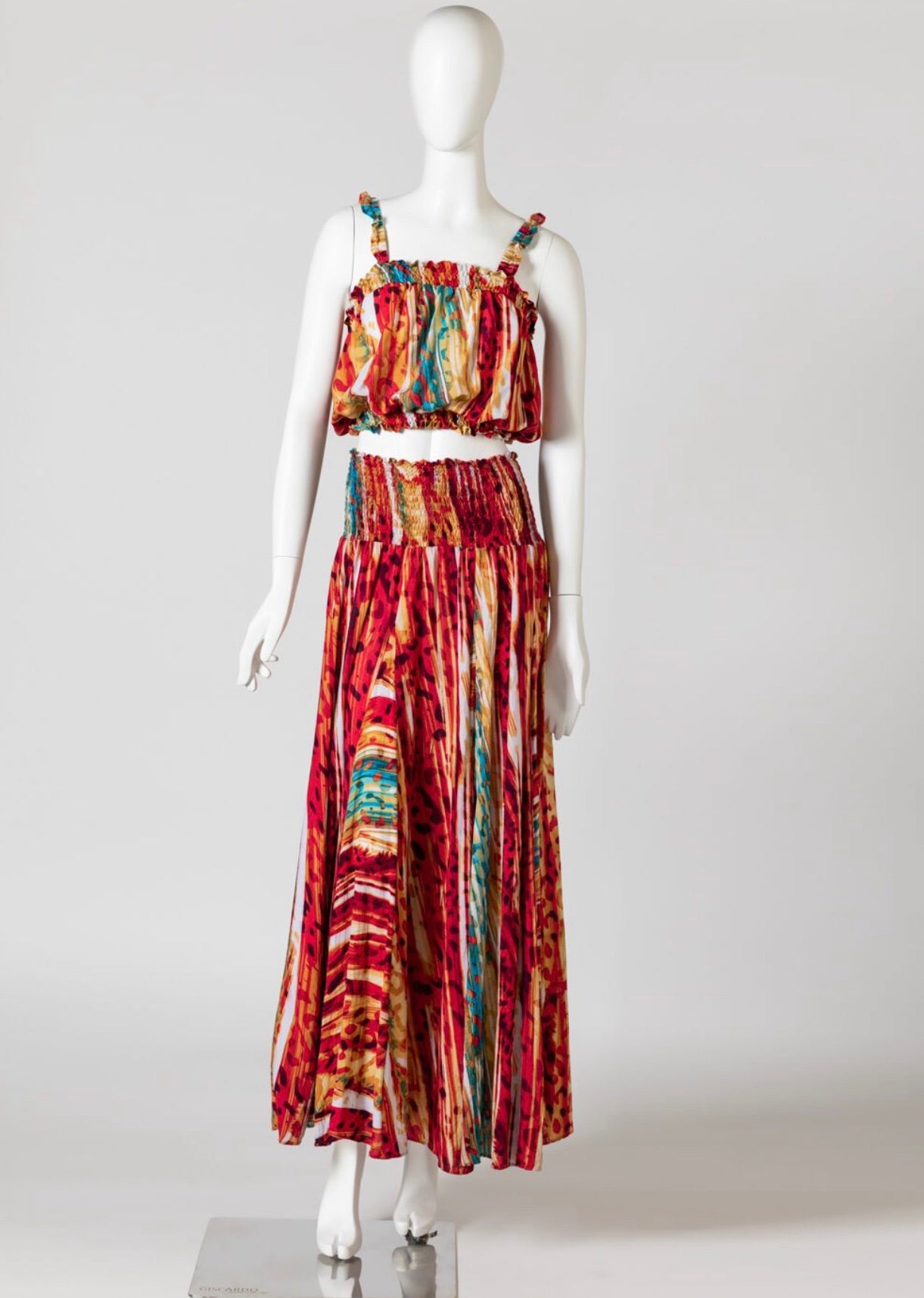 Red water melon print skirt/dress