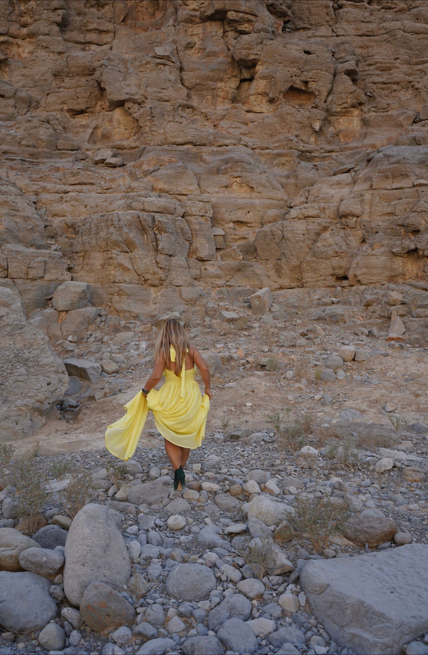 Helen halter dress in Sunshine