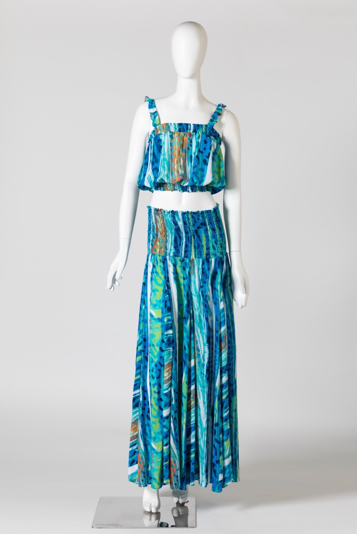 Blue water melon print skirt/dress