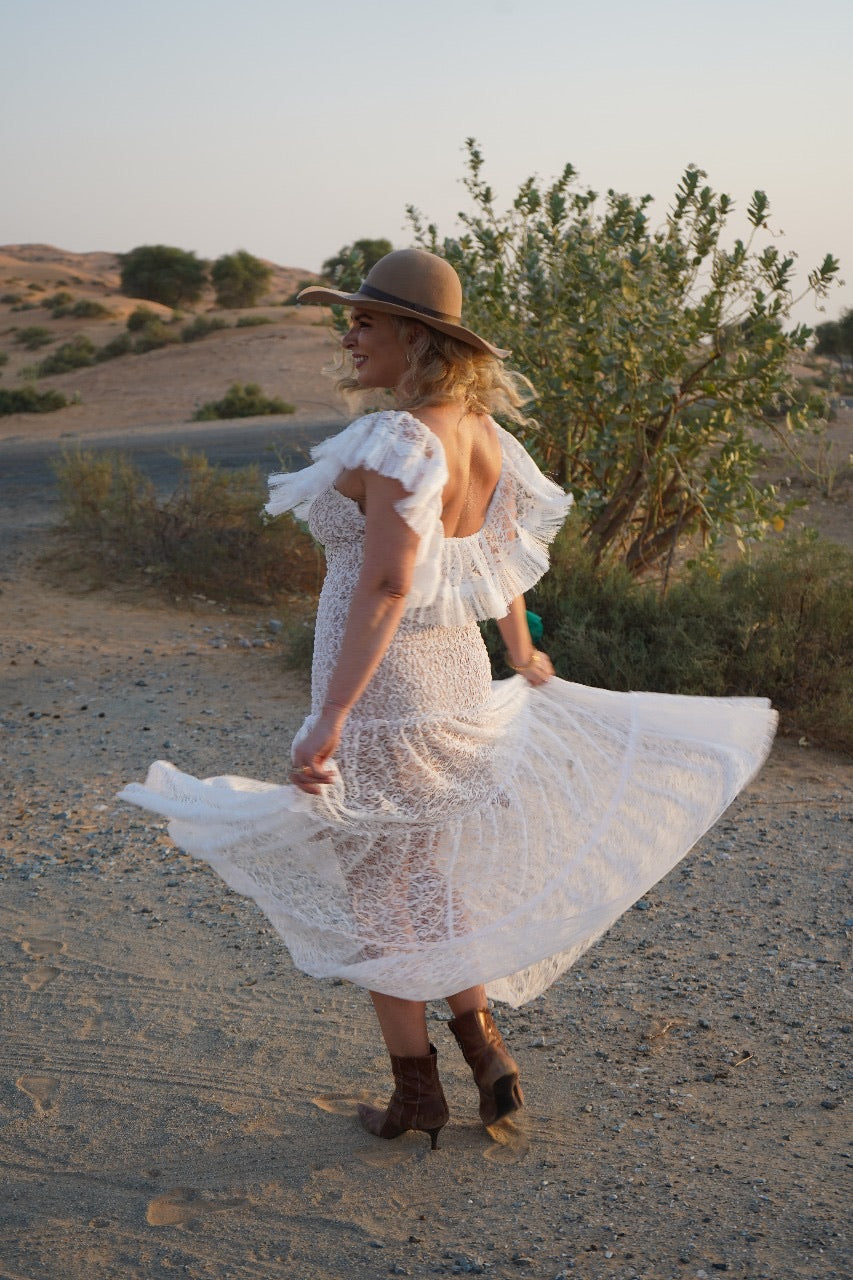 White lace Ruth dress