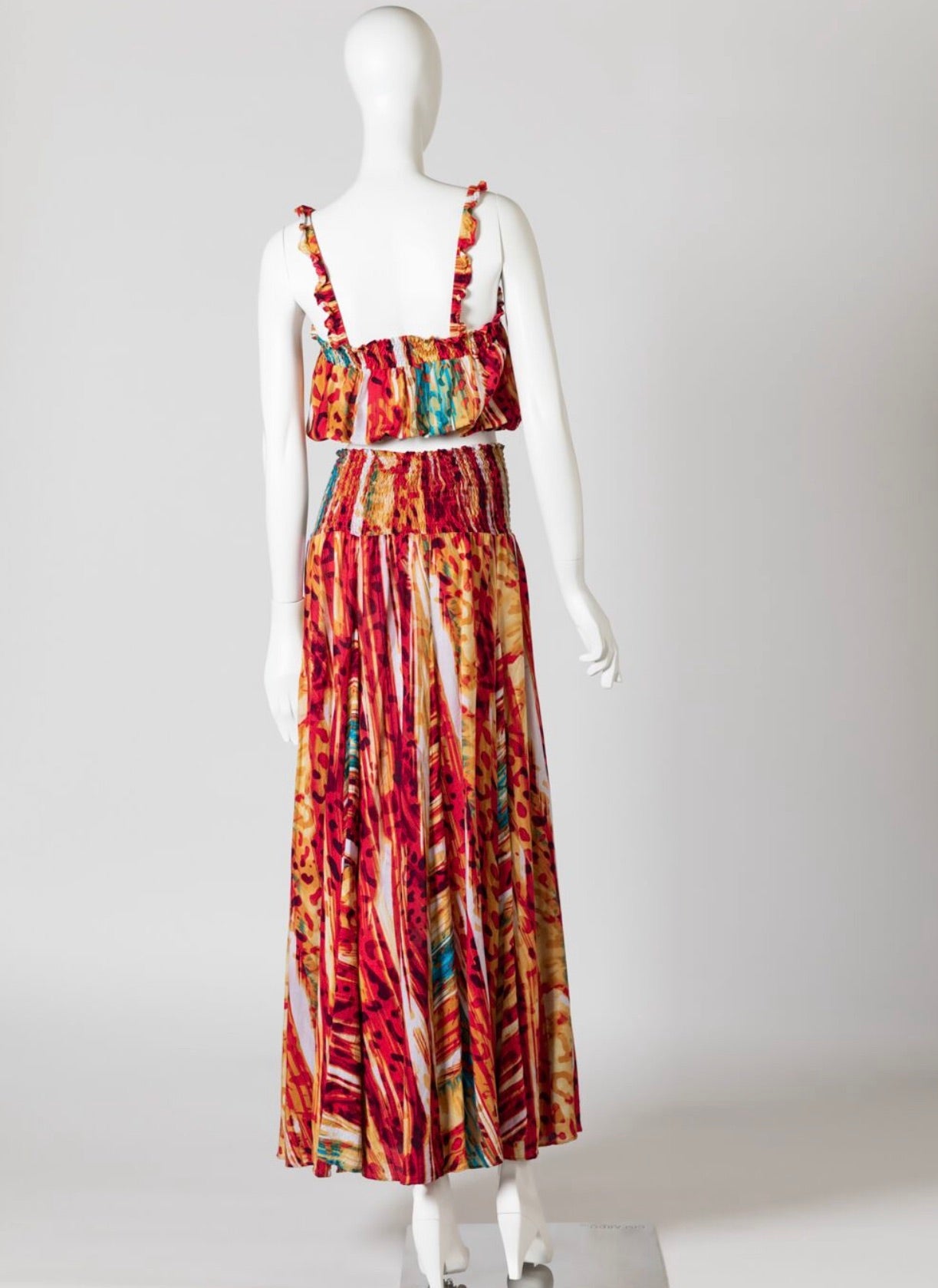 Red water melon print skirt/dress