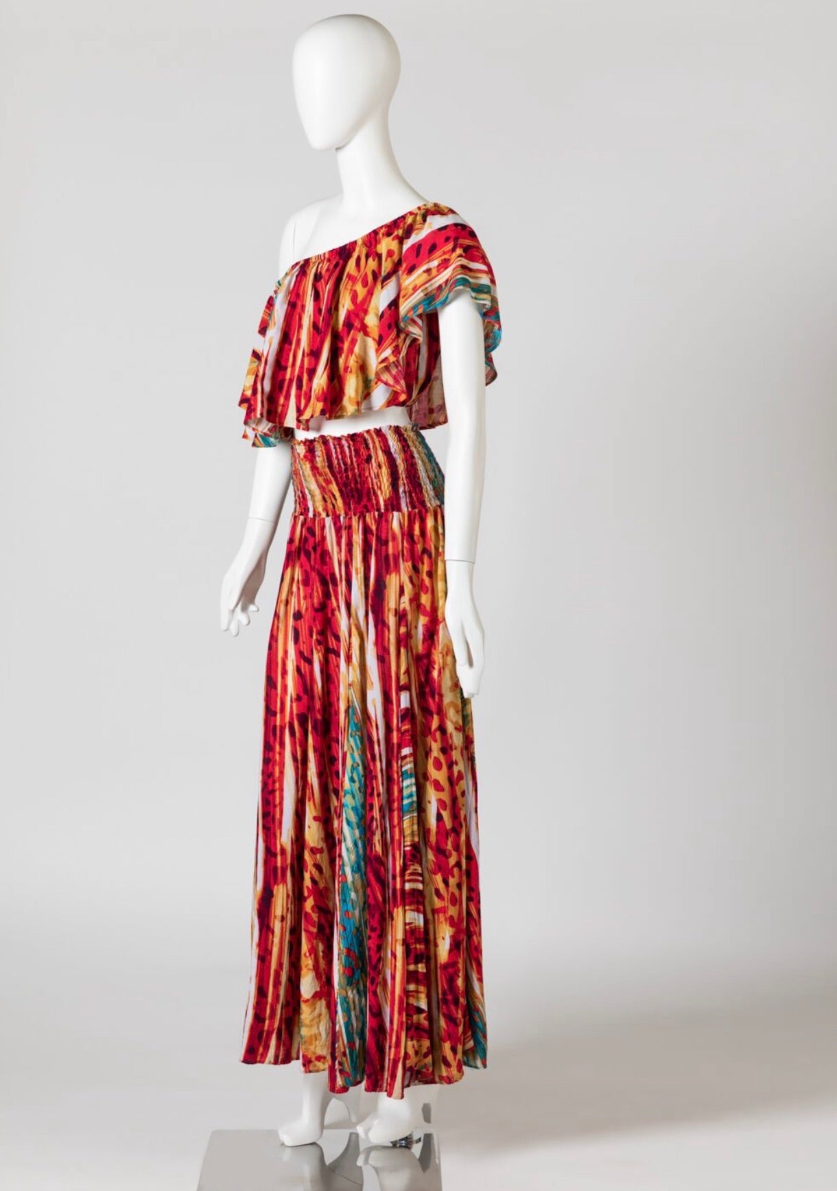 Red water melon print skirt/dress