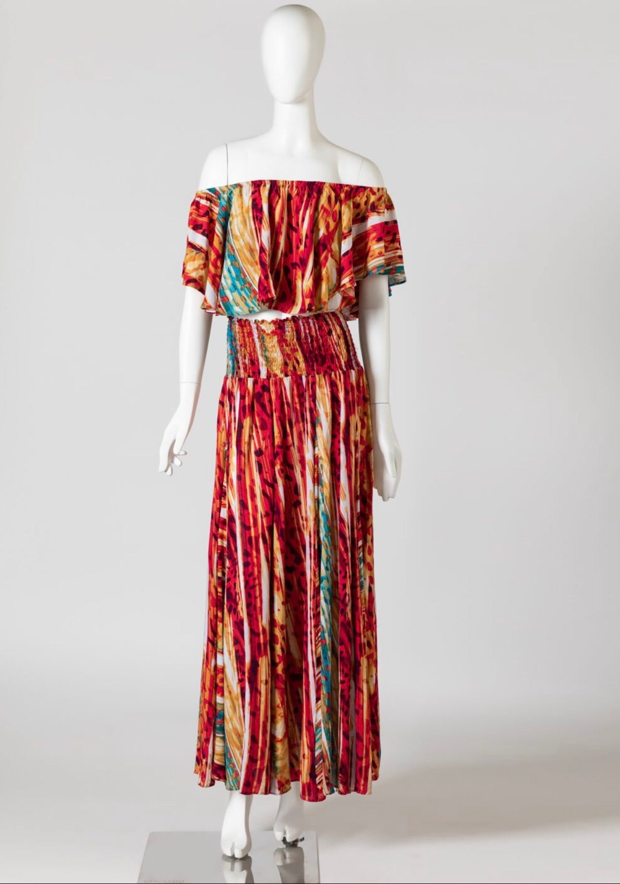Red water melon print skirt/dress