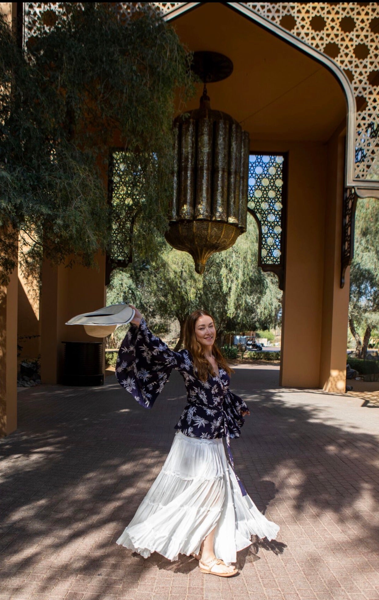 Wrap top with flared sleeves