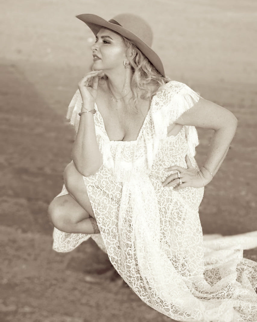 White lace Ruth dress