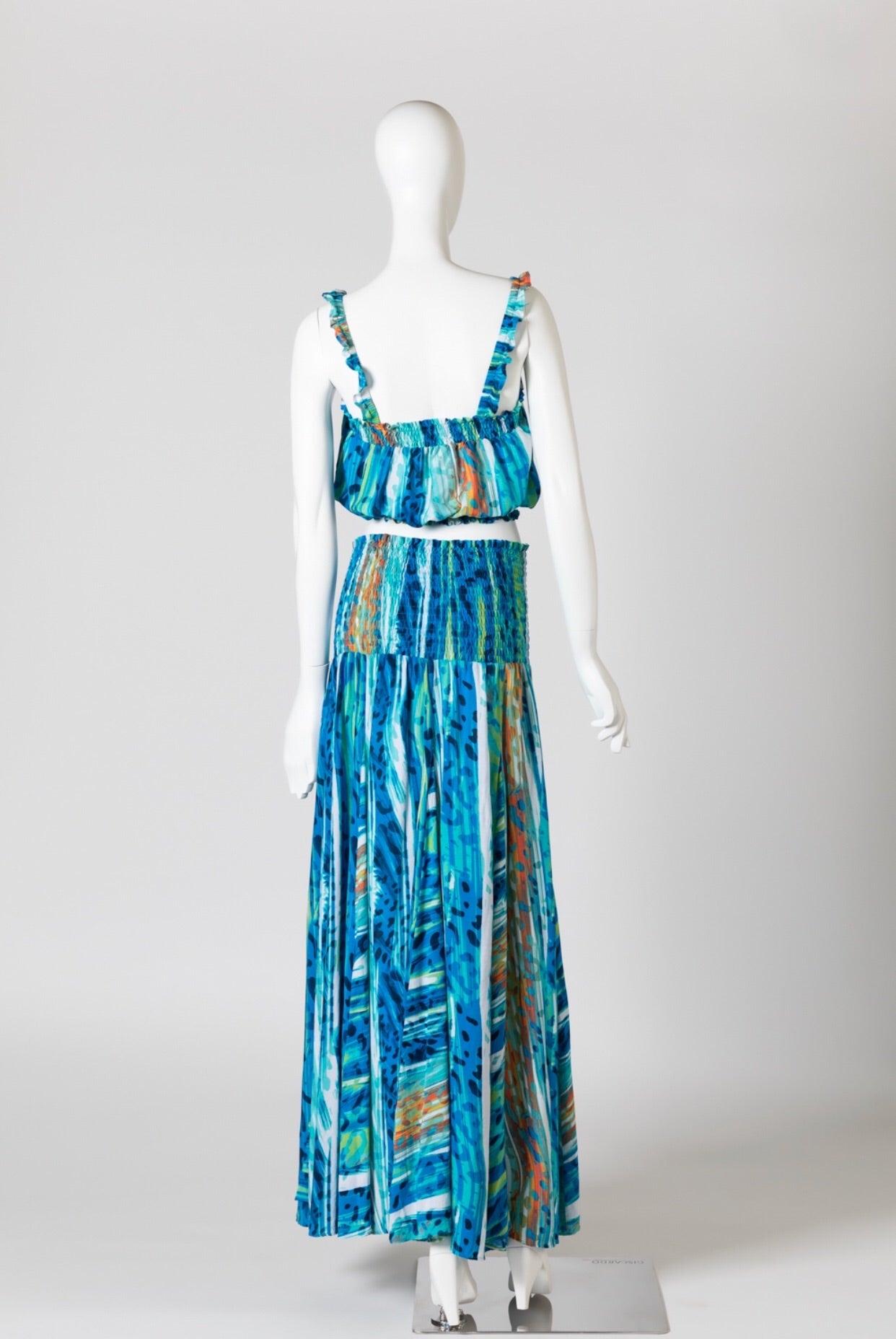 Blue water melon print skirt/dress