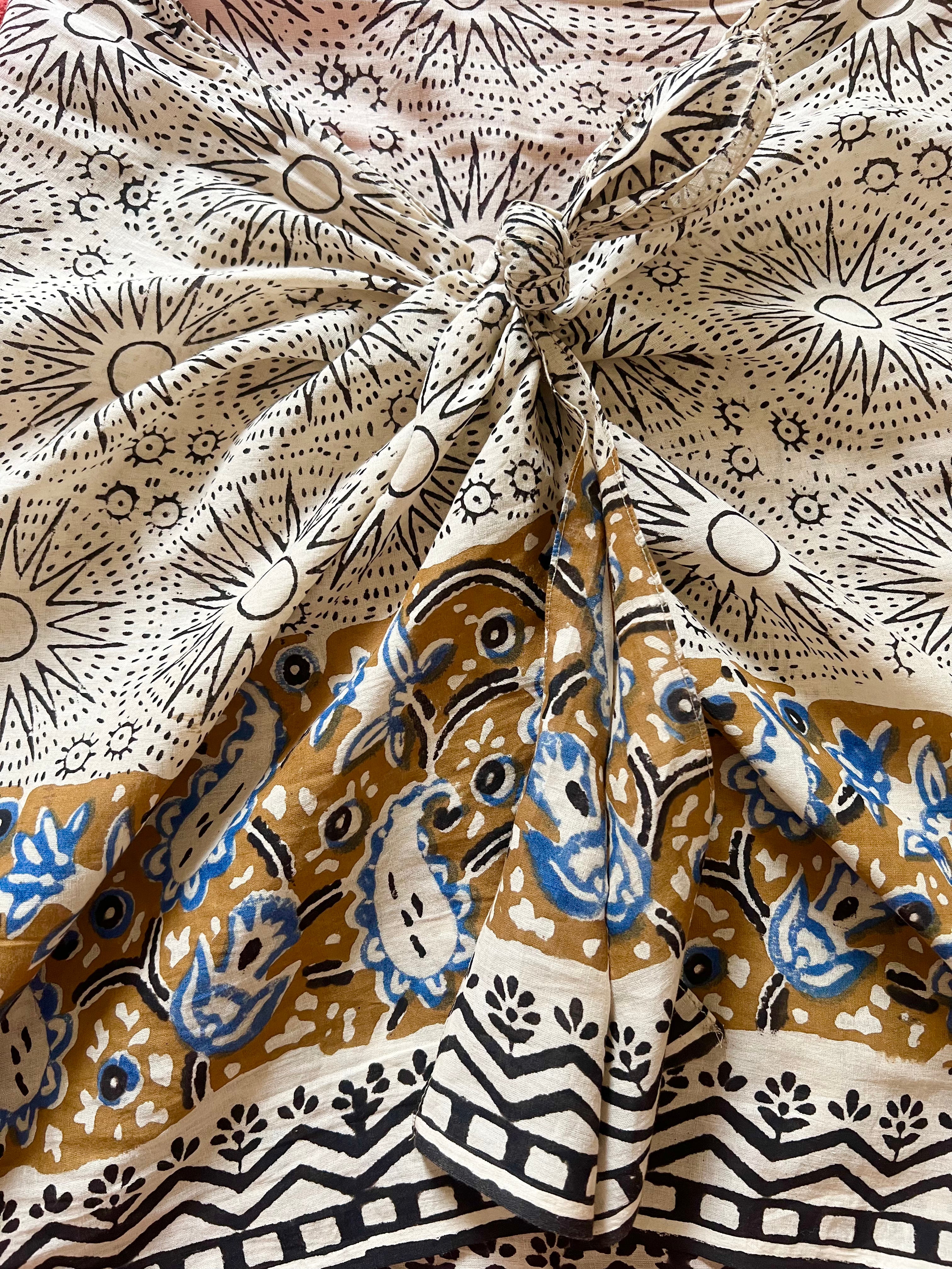 Wrap mini in starburst tribal print