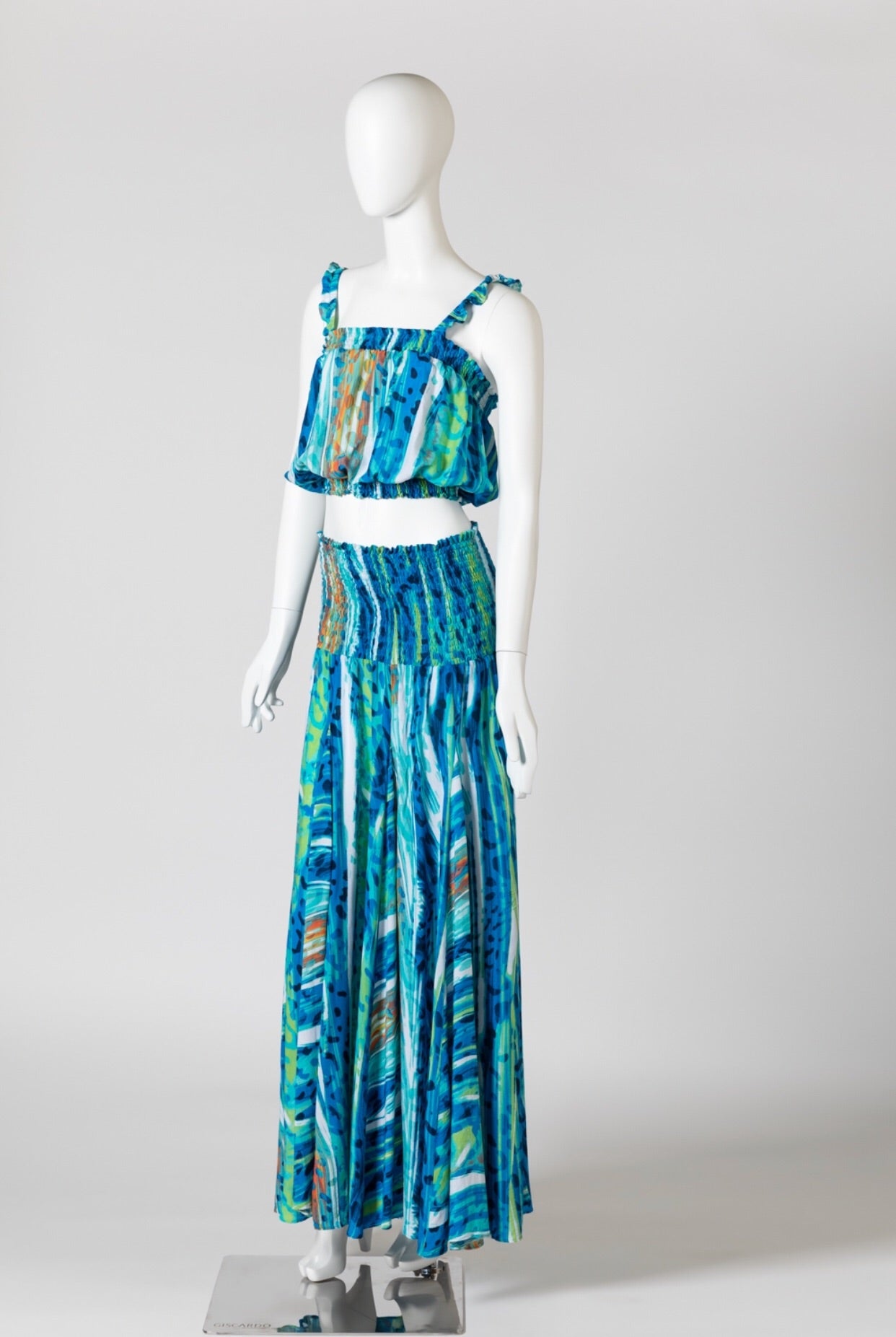 Blue water melon print vest
